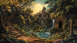 梦幻森林立体画