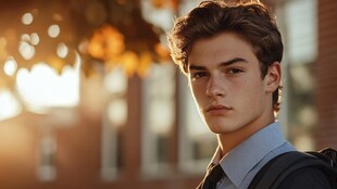 俊朗俊俏青少年