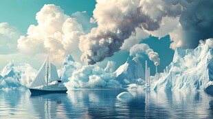 3d云海悬浮小岛