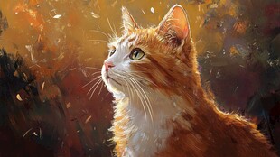 猫咪艺术画