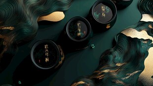 龟鹿膏包装插画