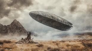 飞碟科幻电影背景