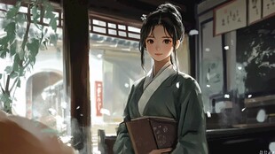 日韩厚涂插画