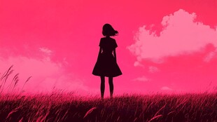 人物粉色治愈系唯美