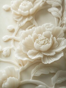 3d浮雕缤纷花卉