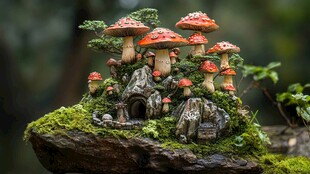 蘑菇雕塑屋