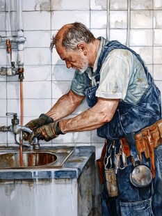 泥水匠插画