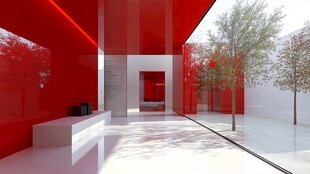 红白渲染迎宾区