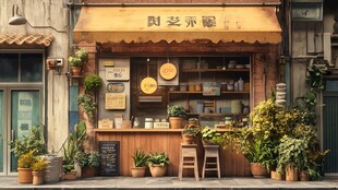 茶点店门头