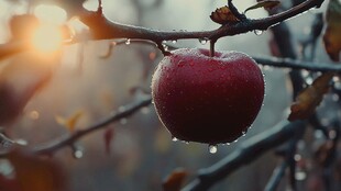 清晨早晨的苹果