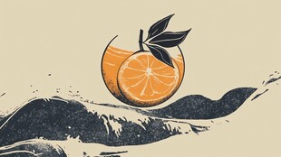 砂糖橘插画设计