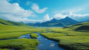 意境山水草原