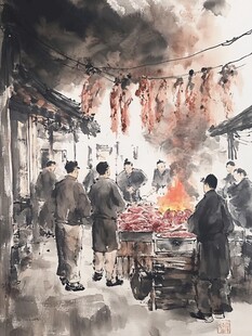 长街宴装饰画