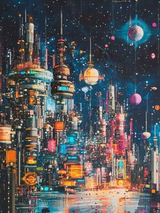 赛博朋克装饰画