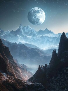 蓝月夜梦幻唯美奇幻