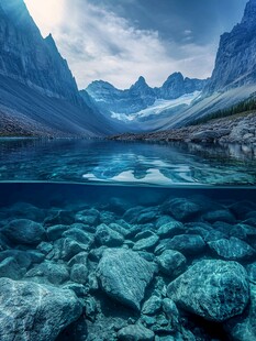 高山湖泊冰碛湖