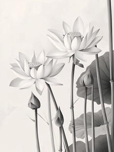 新中式莲花荷花