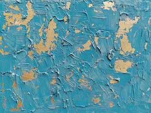 剥落的蓝色油漆