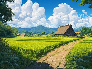 唯美农村场景