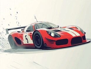 跑车手绘