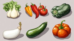 手绘蔬菜素材