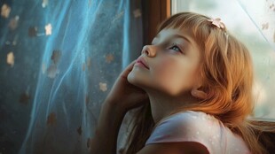 怡然自得的小女孩壁纸