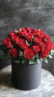 鲜花红月季花礼物