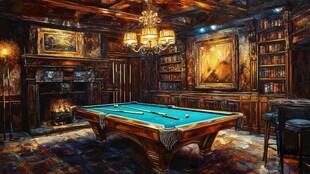 欧式台球室