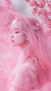 人物粉色治愈系唯美