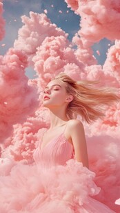 人物粉色治愈系唯美