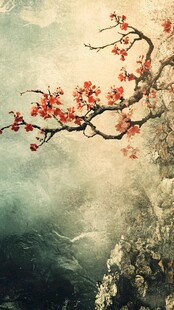 古风古典梅花背景