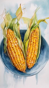 手绘苞米