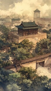 镇淮楼插画