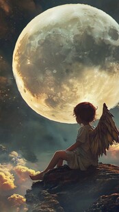 翅膀天使海报背景