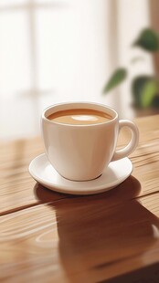 咖啡杯桌面场景图