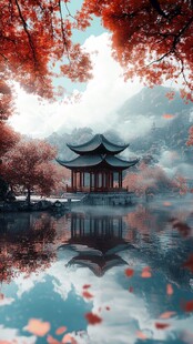 山水楼阁雅致意境风