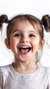 张大嘴巴的小孩