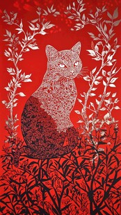 绘画作品猫插画