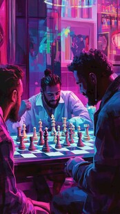 俩人的游戏插画