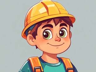 卡通开心工匠头像