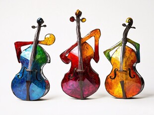 小提琴设计摆件