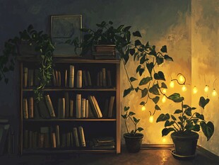 书房插画