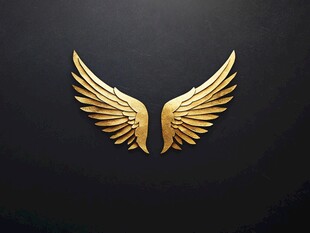 金色翅膀logo