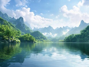高清宽幅山水风光