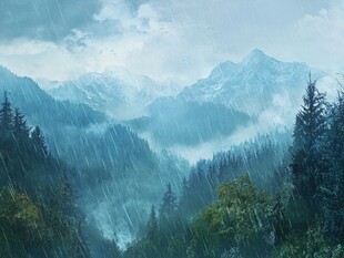 山中秋雨