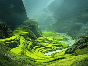 大画幅梯田风光