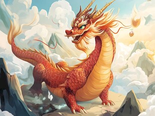 龙年ip插画