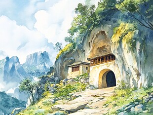 蜀道插画