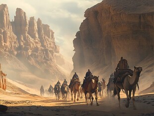 张骞出使西域场景