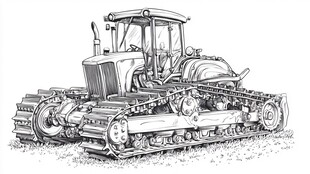 铲车线稿